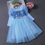 Kid Girl Princess Pure Cotton Spring/Autumn Frozen Elsa Dresses