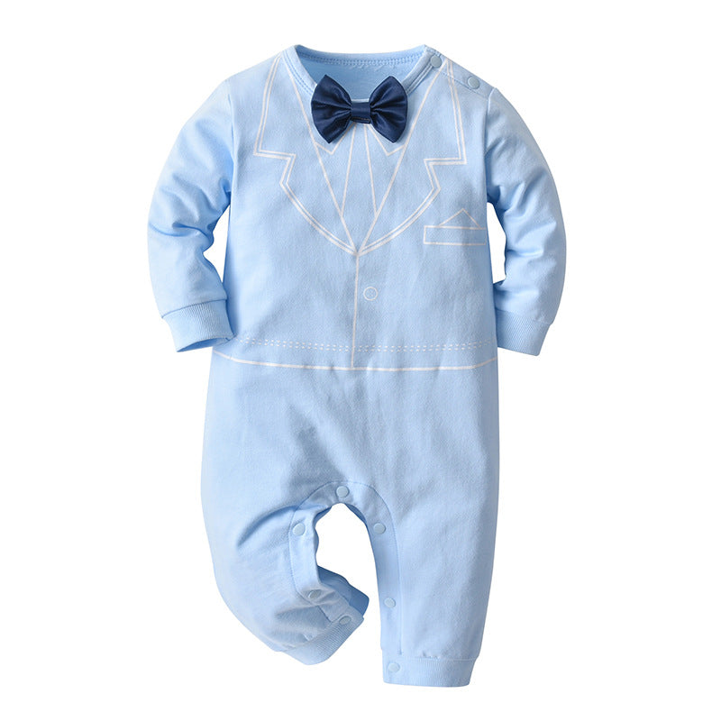 Baby Boys Long Sleeve One-piece Spring Gentleman Rompers