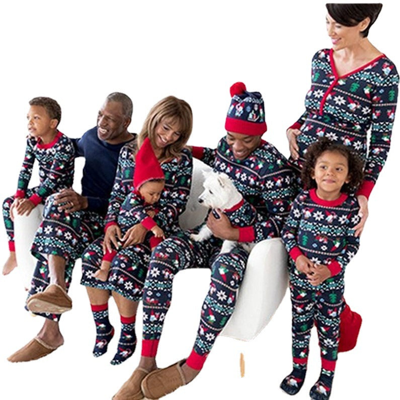 Family Christmas Parent-child Home Set Pajamas