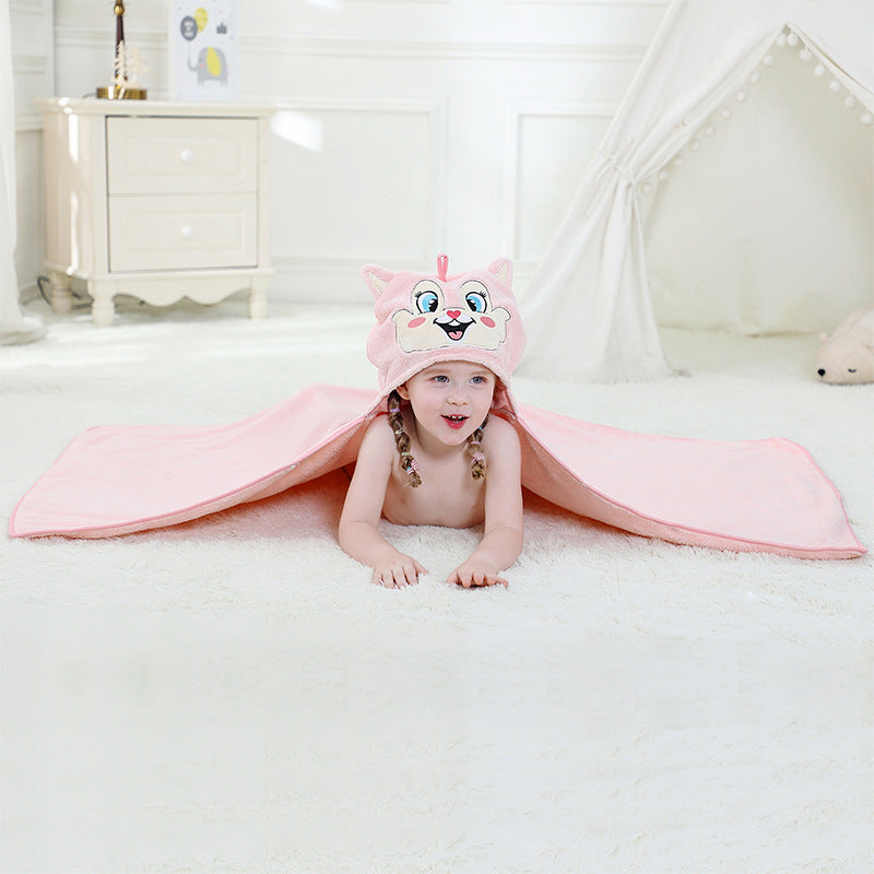 Kid Baby Summer New Cartoon Bath Towel Pajamas