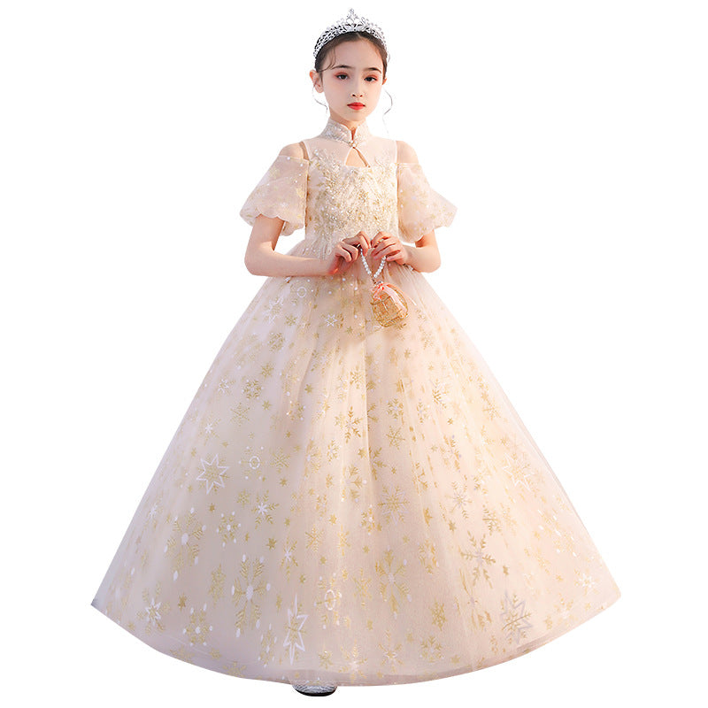 Kid Girls Performance Little Host Flower Wedding Dress