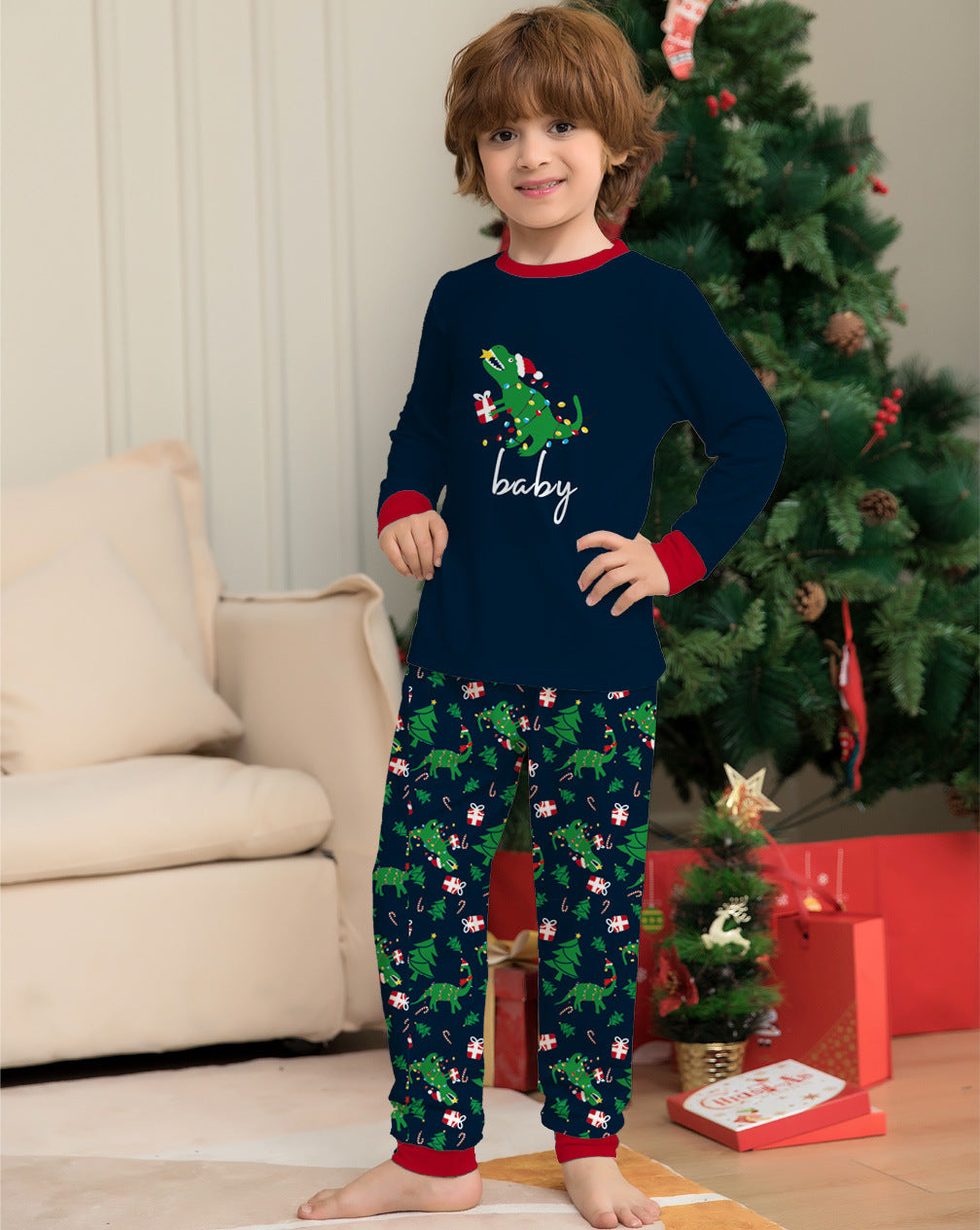 Family Matching Parent-child Printed Alphabet Animal Pajamas