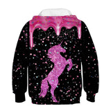 Kid Girls Boy Unicorn Hoodies Cartoon Sweatshirt Casual Pullover