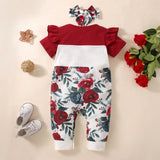 Baby Boy Mosaic Printed One-piece Climbing Romper 2 Pcs Sets
