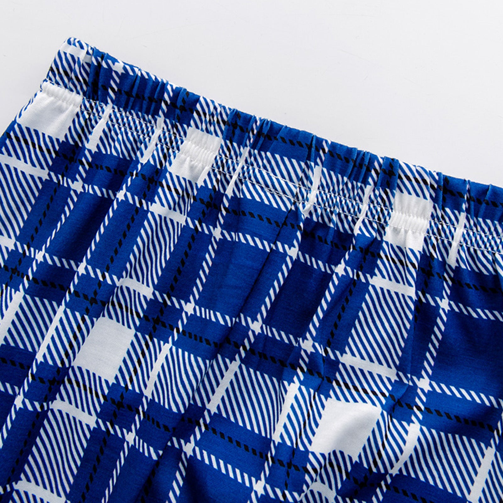 Family Matching Plaid Printed Pajamas Mother Daughter Parent-child Wear