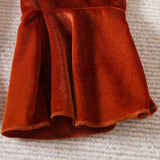 Baby Girl Jumpsuit Solid Color Wooden Ear Sleeve Suspenders Pants