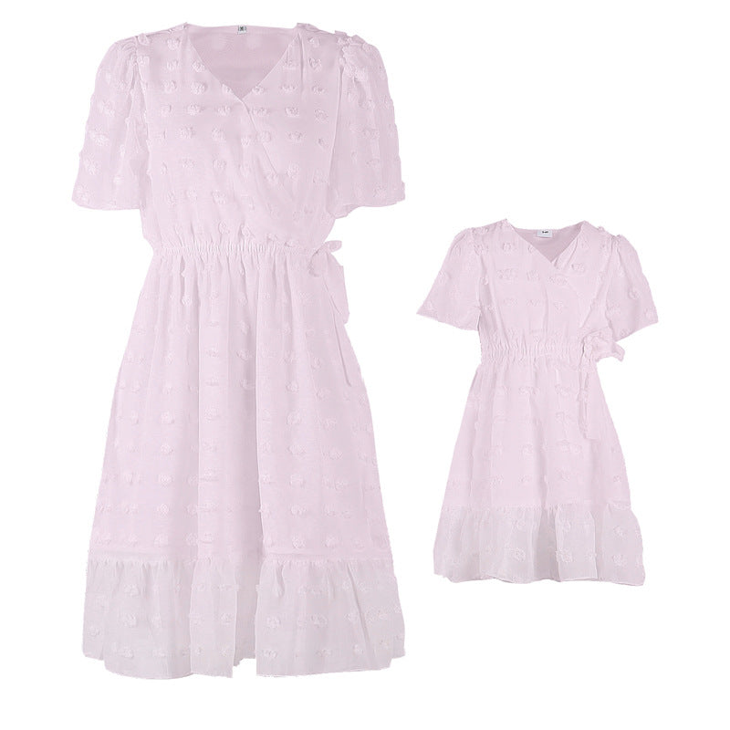 Family Matching Mother-daughter Cute Street Fashion Floral Dresses
