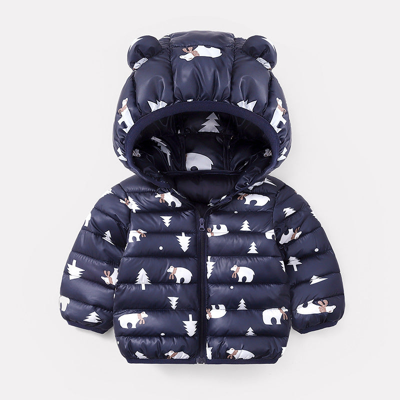 Kid Baby Boy Girl Light Down Cotton Autumn Winter Coat