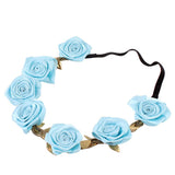 Kid Ball Hair Gold Leaf Headband Wedding Rose Headwear