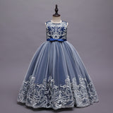 Kid Girl Princess Floral Lace Gown Sequins Gradual Change Dresses