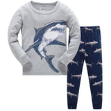 Kid Boy Pajamas Air-conditioned Long Sleeve Thread Cotton 2 Pcs