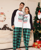 Family Plaid Letter Cartoon Christmas Parent-child Home Pajamas