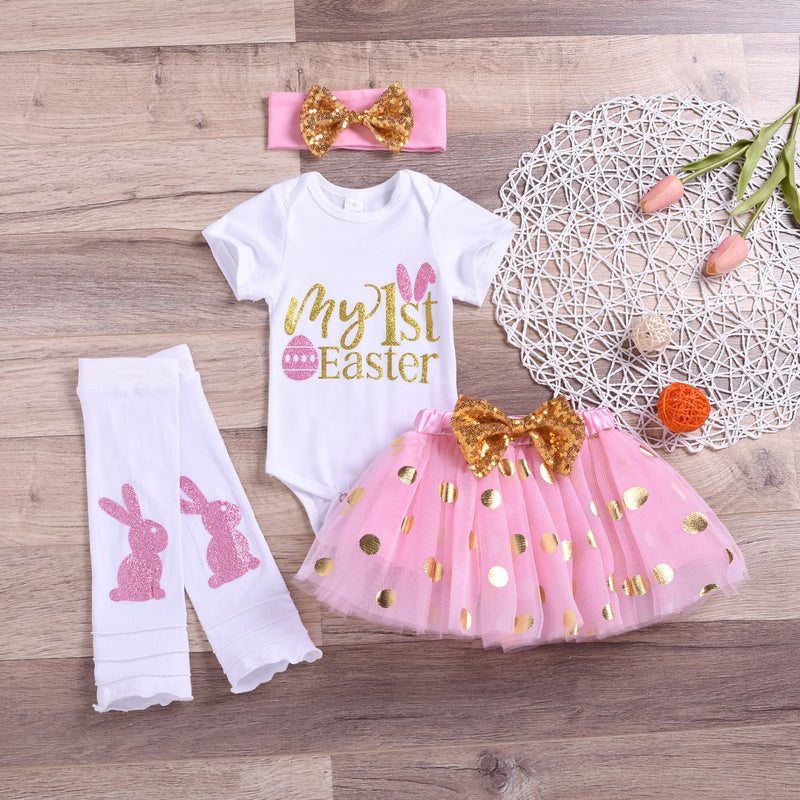 Easter Baby Suit Haki Set 4 Pcs