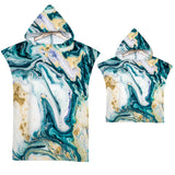 Adult Microfiber Fabric Marble Bath Towels  Bathrobe Cloaks Pajamas