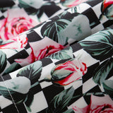 Toddler Kid Baby Girl Checkered Floral Print Princess Spring Autumn Dress