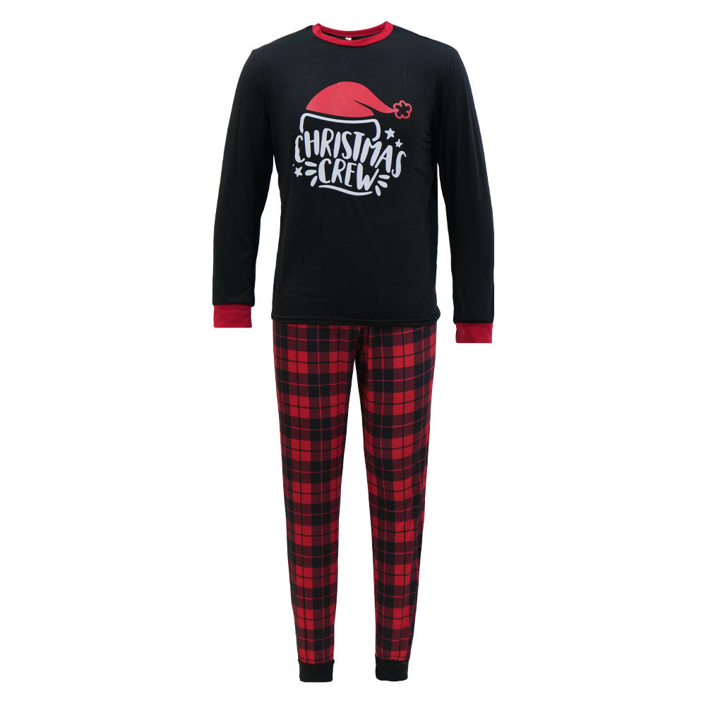 Family Plaid Cotton Parent-child Christmas Home Pajama Set