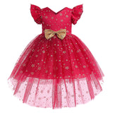 Kid Girls Princess Sequined Christmas Show Dress