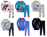 Kid Boy Pajamas Air-conditioned Long Sleeve Thread Cotton 2 Pcs