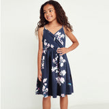 Family Matching Mother- daughter Floral Print Holiday Beach Dresses