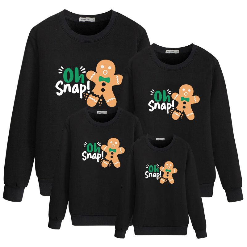 Family Matching Autumn Winter Cute Cartoon Shirts