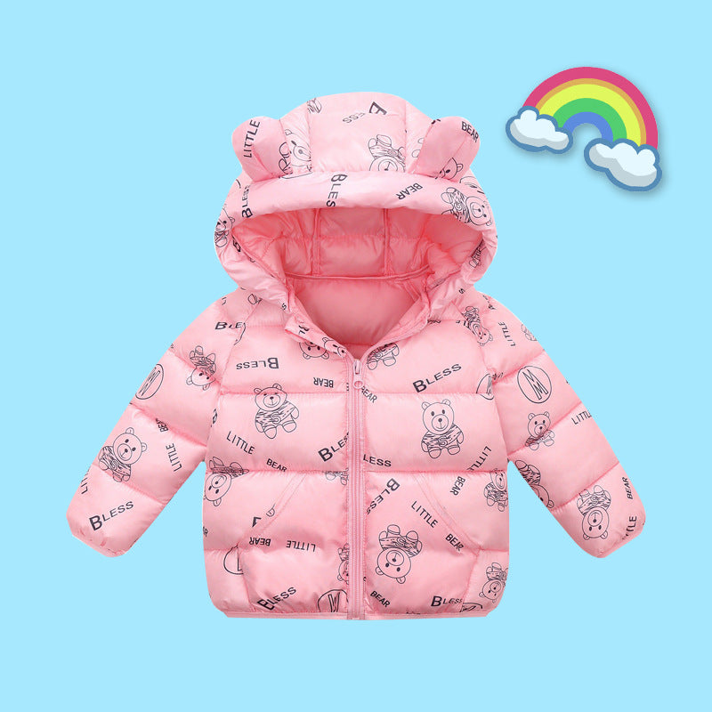 Kid Baby Girl Boy Jacket Lightweight Down Cotton-padded Coat