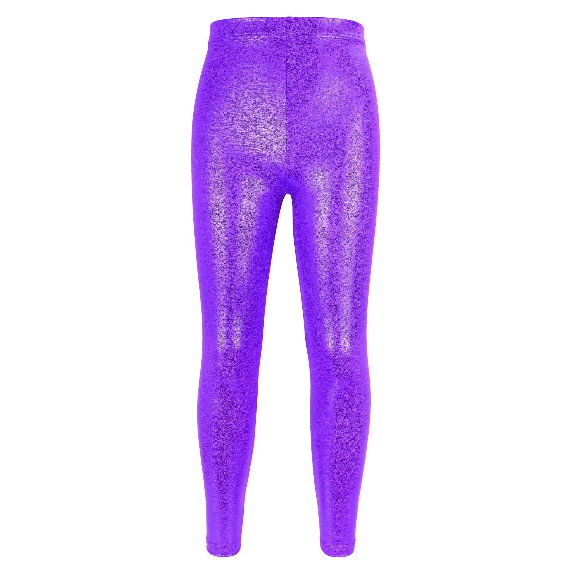 Kid Girl Dance Bright Gold Stamping High Elastic Breathable Yoga Pants