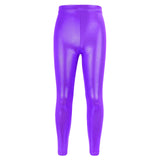 Kid Girl Dance Bright Gold Stamping High Elastic Breathable Yoga Pants