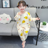 Baby Girl One-piece Autumn Winter Frothed Cartoon Pajamas