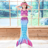 Summer Kid Baby Girl Mermaid Monofin Princess Swimsuit Bikini Bathing Suit