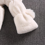 Kid Baby Girls Autumn Winter Woolen Imitation Fur Wool Thickened Jacket Coats