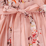 Kid Girls Princess Retro Long-sleved Autumn Winter Flower Dress