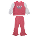 Kid Baby Girl Suit Rabbit Print Spring 2 Pcs Set