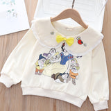 Kid Baby Girl Doll Collar Cute Snow White Print T-shirt