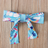 Kid Baby Girls Suit Summer Easter Letter Rabbit Print Strap 3 Pcs Set