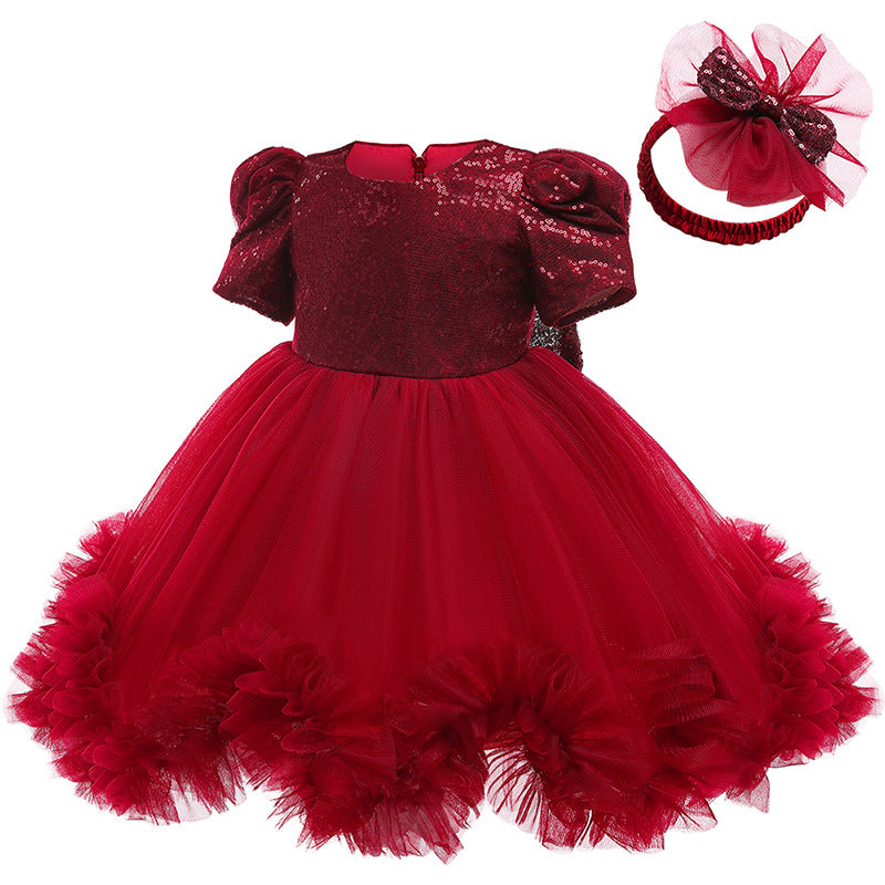 Baby Girl Christmas Adorn Princess Dress