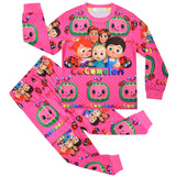 Kid Girl Home Wear Pajamas Long Sleeve Cartoon Pajamas