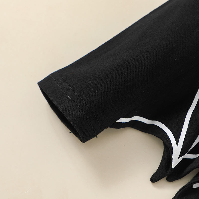 3M-3T Baby Halloween Cosplay Bat Patchwork Festival Rompers