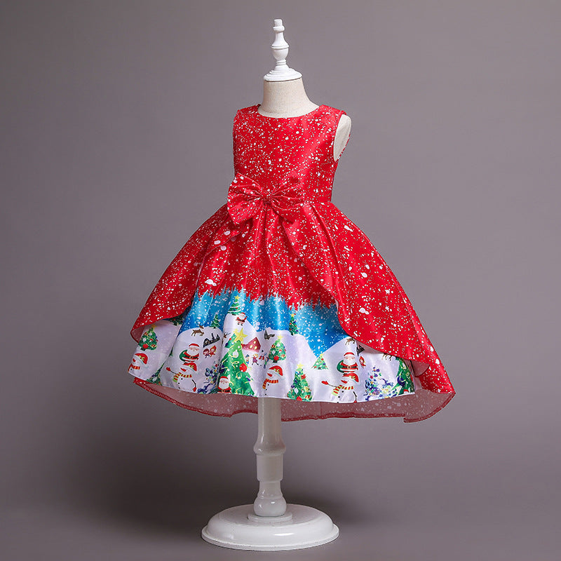 3-10T Girls Kids Flower Elegant Party Christmas Dresses