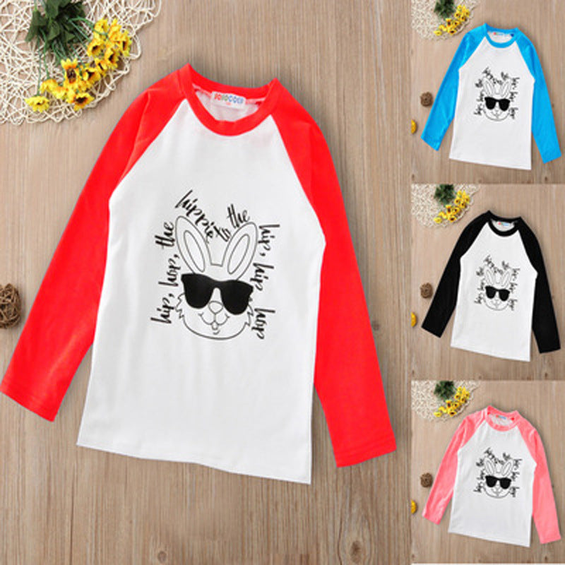 Kid Baby Girl Easter Long Sleeve Cartoon Candy Shirt