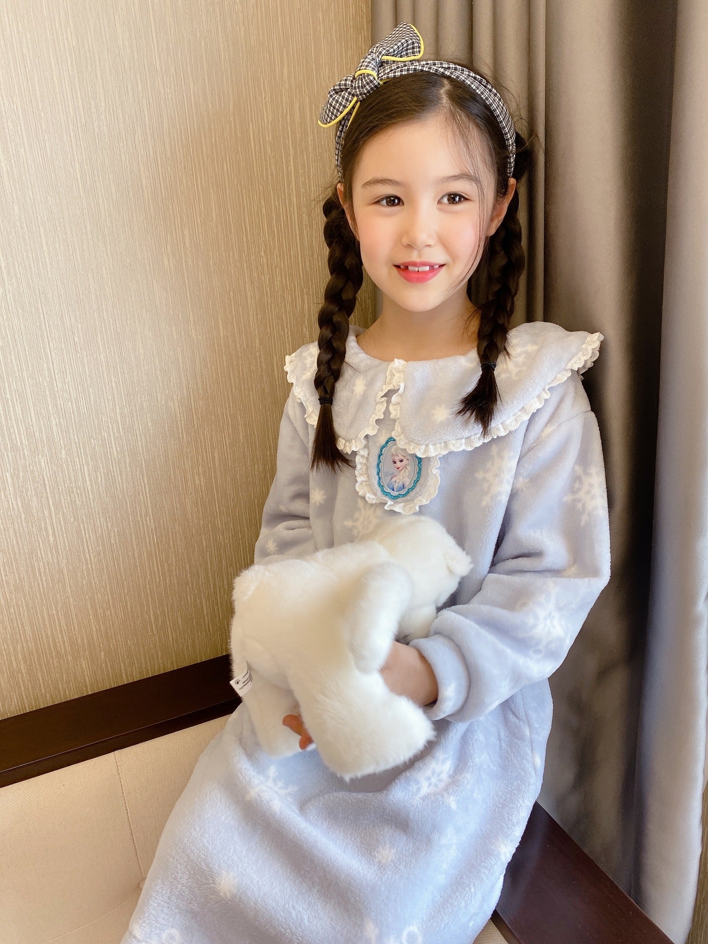 Baby Kid Girls Pajamas Coral Fleece Thickened Sleepwear