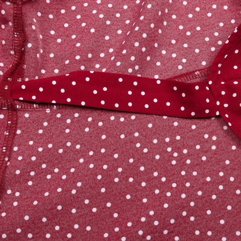 Family Matching Polka Dot Agaric Hem Strap Loose Dresses