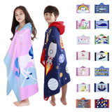 Baby Boy Girl Hooded Bath Towel Cartoon Microfiber Soft Blanket Pajamas