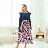 Family Matching Parent-child Long-sleeved Flower Dress