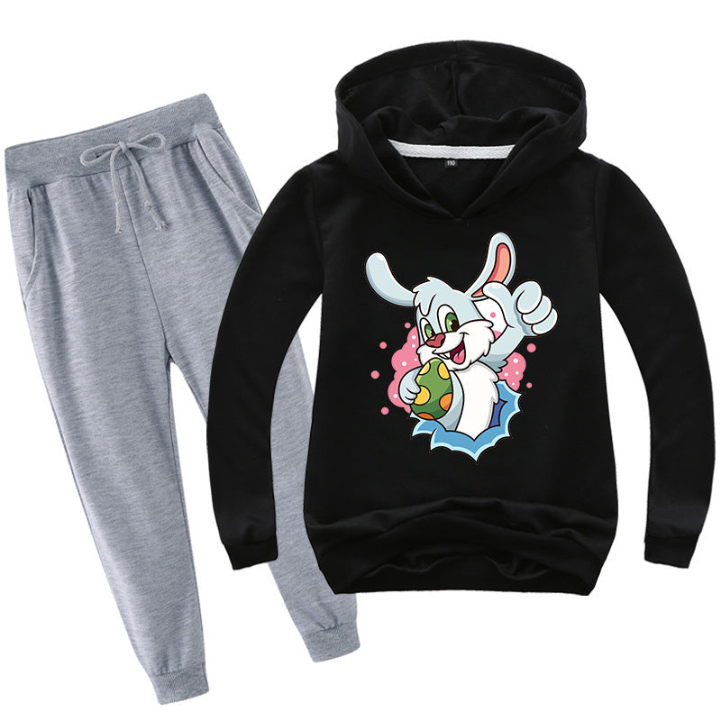 Kid Boy Girl Easter Bunny Cartoon Sets 2 Pcs