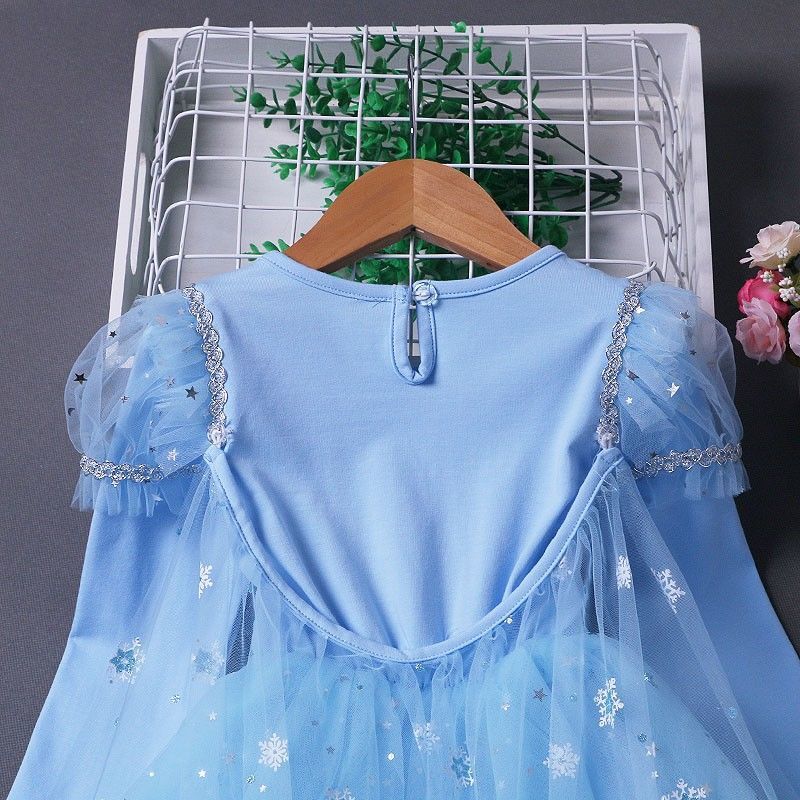 Kid Girl Princess Pure Cotton Spring/Autumn Frozen Elsa Dresses