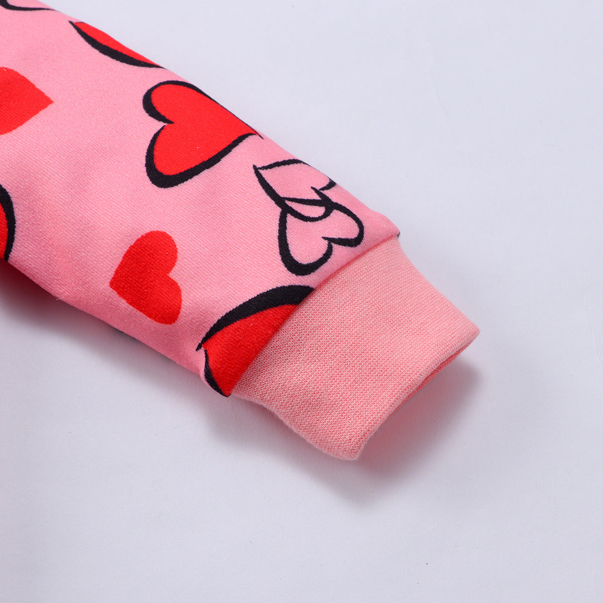 Baby Girls Valentine's Day Love Printed  Long Sleeves 2 Pcs Sets
