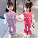 Kid Baby Girl Suit Rabbit Print Spring 2 Pcs Set