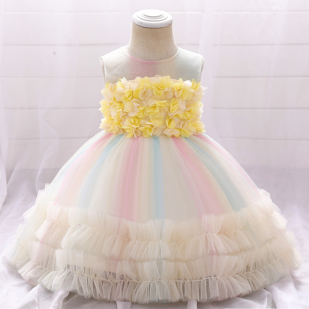Kid Baby Girl Birthday Princess Wedding Dress