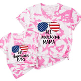 Family Matching Mother Daughter Short Sleeves Cotton T-shirt