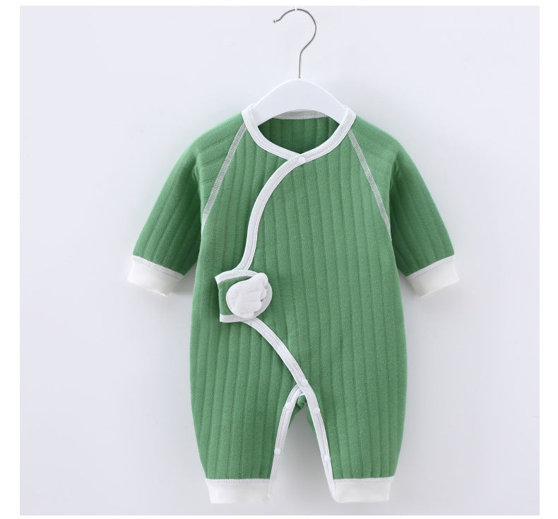 Baby Autumn Winter Warm Butterfly Nascent Cotton Rompers